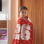 Couverture Douce Personnalisée avec Nom et Numéro Baseball Basketball Cadeau Anniversaire Fête des Pères pour Fan de Sport