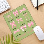 Personalized Coquette Bow Blessed Words of Bible Multiple Sizes Non-Slip Mouse Pad with Text Birthday Religious Gift for Her