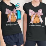 T-shirt Adulte Personnalisé avec Texte et Noeud Papillon de Baseball Basketball Vêtements Parents-enfants Cadeau d'Anniversaire pour Amateurs de Sport