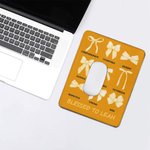 Personalized Coquette Bow Blessed Words of Bible Multiple Sizes Non-Slip Mouse Pad with Text Birthday Religious Gift for Her