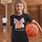 T-shirt Adulte Personnalisé avec Texte et Noeud Papillon de Baseball Basketball Vêtements Parents-enfants Cadeau d'Anniversaire pour Amateurs de Sport