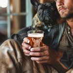 Verre à Bière Personnalisé avec Nom Photo Dessin Gravé d'Animal de Compagnie Cadeau Anniversaire Crémaillère pour Propriétaires d'Animaux