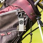 Personalized Monogram Golf Bag Tag Tee Holder with 5 Tees Golf Accessory Father's Day Birthday Gift For Golf Lover