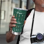 Personalizzato Prima papà ora nonno BBQ Food 20 oz Tumbler isolato con il nome del bambino Regalo di compleanno per la festa del papà per la famiglia