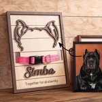 Gepersonaliseerd Honden Kat Oren Silhouet Houten Halsband Frame met Naam Huisdier Verlies GedenkGift voor Huisdierliefhebber