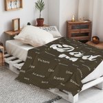 Cappello personalizzato Barba Cravatta Papillon Coperta calda e morbida con titolo e 1-10 nomi Festa del papà Regalo di compleanno per papà nonno