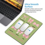 Personalized Coquette Bow Blessed Words of Bible Multiple Sizes Non-Slip Mouse Pad with Text Birthday Religious Gift for Her