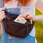 Henkilökohtainen Kannettava Syntymä Kukka Mini Pull-out Nahka kortinhaltija lompakko nimi ja useita korttipaikkoja Äitienpäivä Syntymäpäivä lahja hänelle
