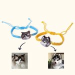 Personalisierte handgefertigte 1-3 Haustier Porträt verstellbare geflochtene Armband mit Multicolor Geburtstag Geschenk für Hund Katze Haustier Liebha