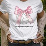 T-shirt Adulte Personnalisé avec Texte et Noeud Papillon de Baseball Basketball Vêtements Parents-enfants Cadeau d'Anniversaire pour Amateurs de Sport