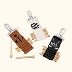 Personalized Monogram Golf Bag Tag Tee Holder with 5 Tees Golf Accessory Father's Day Birthday Gift For Golf Lover