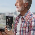 Personalizzato Prima papà ora nonno BBQ Food 20 oz Tumbler isolato con il nome del bambino Regalo di compleanno per la festa del papà per la famiglia