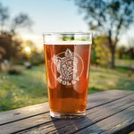 Verre à Bière Personnalisé avec Nom Photo Dessin Gravé d'Animal de Compagnie Cadeau Anniversaire Crémaillère pour Propriétaires d'Animaux