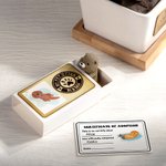 Boîte d'allumettes Mini Otter avec carte d'identité Décoration de bureau Romantisme Soutien émotionnel Cadeau d'anniversaire pour l'amoureux de la loutre