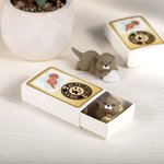 Boîte d'allumettes Mini Otter avec carte d'identité Décoration de bureau Romantisme Soutien émotionnel Cadeau d'anniversaire pour l'amoureux de la loutre