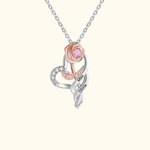 Collana personalizzata con rosa e 1-3 nomi incisi gioiello raffinato ipoallergenico regalo di compleanno per festa della mamma per donne