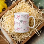Tasse en Céramique Personnalisée avec Texte et Motif Noeud Papillon Cadeau d'Encouragement Anniversaire pour Elle