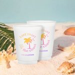 Gepersonaliseerde Set van 10 Laatste Toast Aan De Kust Plastic Wegwerpbekers met Tekst Bruiloft Strand Vrijgezellenfeest Cadeau voor Bruidsmeisje