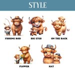 Personalizado lindo Highland Vaca 100% algodón bebé Onesie camiseta ropa de los padres y los niños con el nombre y el año primer regalo del Día del Padre para el recién nacido papá nuevo