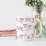 Tasse en Céramique Personnalisée avec Texte et Motif Noeud Papillon Cadeau d'Encouragement Anniversaire pour Elle