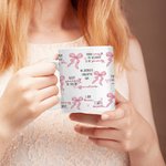Tasse en Céramique Personnalisée avec Texte et Motif Noeud Papillon Cadeau d'Encouragement Anniversaire pour Elle
