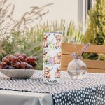 Vaso Personalizado Boho Floral Vaca de las Tierras Altas 20oz 30oz con Nombre y Pajita Regalo de Cumpleaños para Amante de las Vacas de las Tierras Al