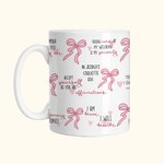 Tasse en Céramique Personnalisée avec Texte et Motif Noeud Papillon Cadeau d'Encouragement Anniversaire pour Elle