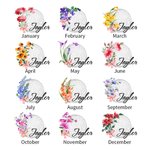 Boîte à Bijoux en Cuir Personnalisée avec Nom et Fleur de Naissance à Golf Accessoire de Voyage Cadeau Anniversaire pour Femme Amatrice de Golf