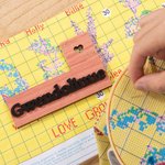 Personalized 2 in 1 Wooden Cross Stitch Line Marker and Magnetic Needle Holder with Name Birthday Mother's Day Gift for Cross Stitch Lover