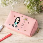 Personalizado Flor de Nacimiento Mujer Chica Lindo Neceser con Nombre Cumpleaños Aniversario Regalo para Ella