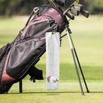 Personalized Soft Birth Flower Ladies Golf Towel with Name and Hanging Clip Super Absorbent Birthday Gift for Golf Lover