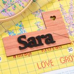 Personalized 2 in 1 Wooden Cross Stitch Line Marker and Magnetic Needle Holder with Name Birthday Mother's Day Gift for Cross Stitch Lover