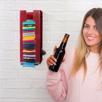 Portabotellas metálico con abrebotellas y texto Bar Club Accesorio para fiesta de boda Regalo del Día del Padre para los amantes de la cerveza