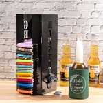 Portabotellas metálico con abrebotellas y texto Bar Club Accesorio para fiesta de boda Regalo del Día del Padre para los amantes de la cerveza