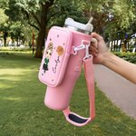 Portabotellas de agua de mariposa personalizado con bolsa extraíble para vaso Stanley de 40 oz Regalo de cumpleaños para la mejor madre