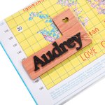 Personalized 2 in 1 Wooden Cross Stitch Line Marker and Magnetic Needle Holder with Name Birthday Mother's Day Gift for Cross Stitch Lover
