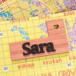 Personalized 2 in 1 Wooden Cross Stitch Line Marker and Magnetic Needle Holder with Name Birthday Mother's Day Gift for Cross Stitch Lover