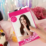 Personalizzati a prova di olio rosa bambola foto nome trattare sacchetti Set di 5 Compleanno laurea partito favore regalo per la ragazza