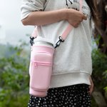 Gepersonaliseerde waterfles draagtas voor 40oz Stanley Tumbler met geborduurde naam en letter hanger reis accessoires verjaardagscadeau voor haar