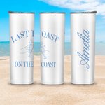 Gobelet 600ml Personnalisé avec Nom Tumbler avec Paille et Brosse Cadeau de Mariage de Plage pour Demoiselle d'Honneur