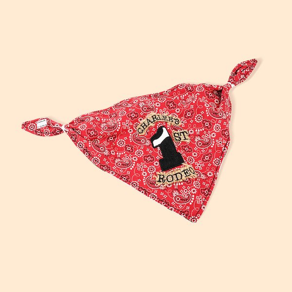 Personalized 1st Birthday Rodeo Cowboy Baby Burlap Bandana Bib with Name Baby Shower Birthday Party Gift for Baby