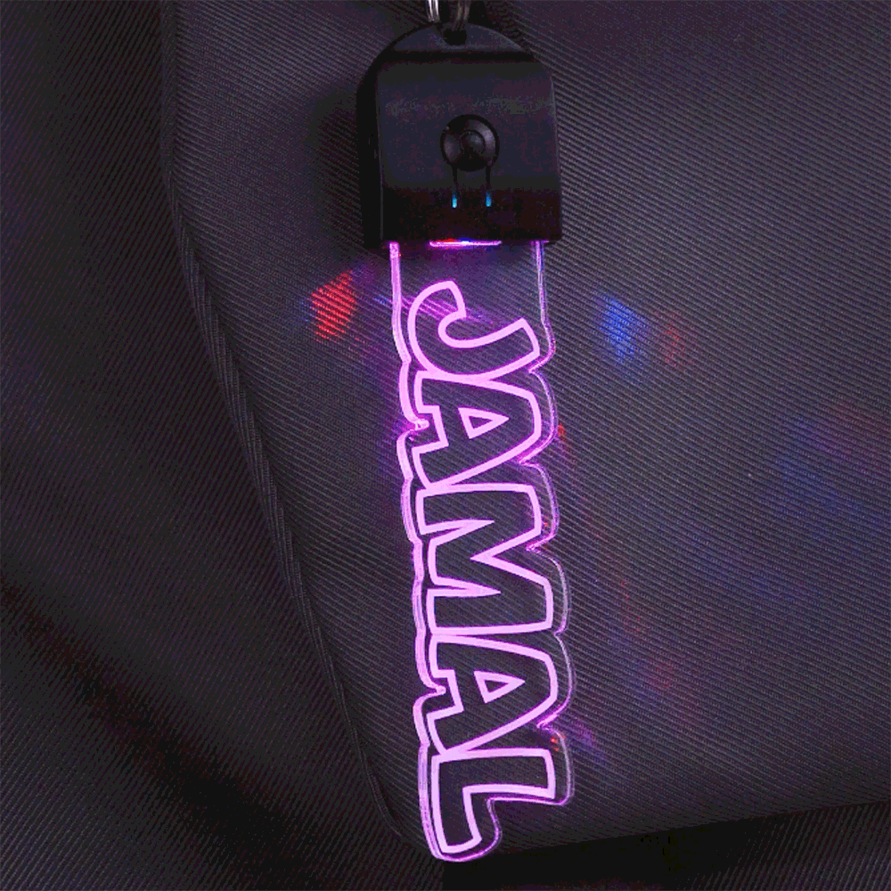 Portachiavi a LED personalizzato in acrilico con nome e 7 modalità di illuminazione Regalo di compleanno per amici