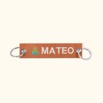 Personalised Embroidered Name Travel Felt Keychain with Engraved Text Ring Birthday Anniversary Gift for Traveller