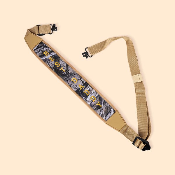 Bandolera de caza de camuflaje personalizada ajustable con texto bordado y eslabones giratorios metálicos Práctico regalo para cazador