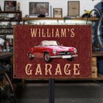 Henkilökohtainen Retro Car Photo Metal merkki teksti Garage Workshop koristelu Isänpäivä lahja auton ystäville