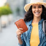Personalised Birth Flower Name Leather Notebook Organizer with Notebook and Pen Storage Travel Accessory Birthday Gift for Travel Lovers