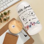 Gepersonaliseerde Lange Afstand Staat Kaart 20oz Frosted Kan Glas Tumbler met Naam en Tekst Housewarming Afstuderen Gift voor Vriend