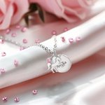 Gepersonaliseerde Fantasie Eenhoorn Ketting met Geboortesteen Bedel en Gegraveerde Naam Schijf Verjaardagscadeau voor Vrouwen Meisjes