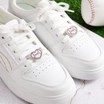 Breloques de Chaussures Set de 2 Personnalisé avec Numéro Lettre Balle Ballon Accessoires Forme Coeur Cadeau de Match Jeu pour Amoureux du Sport