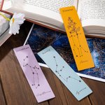 Personalizada de cuero vegano Constelación Estrella Nacimiento Flor Marcapáginas con Nombre Cumpleaños Bibliotecario Regalo para Amigo Amante de los L